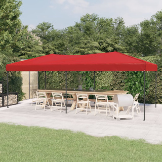 vidaXL Składany namiot imprezowy, czerwony, 3x6 m