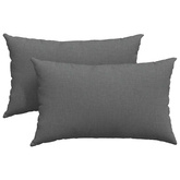 Poduszki na sofę 2 pcs Ciemnoszary 50 x 30 cm tkanina