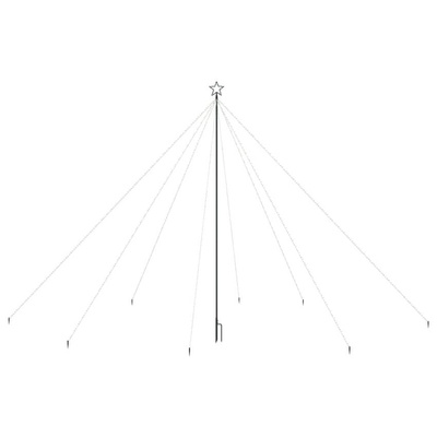 vidaXL Choinka z lampek, wewn./zewn., 800 kolorowych diod LED, 5 m
