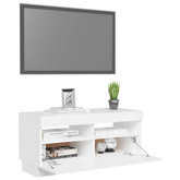 vidaXL Szafka pod TV z oświetleniem LED, biała, 80x35x40 cm