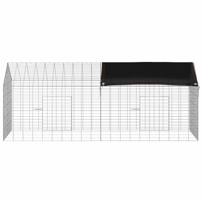 Klatka dla królika Srebrny 200 x 78 x 78 cm Stal Galwanizowana
