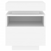 Szafka nocna z oświetleniem LED, biała, 40x39x48,5 cm