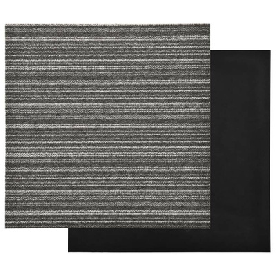 vidaXL Podłogowe płytki dywanowe, 20 szt., 5 m², 50x50 cm, szare pasy
