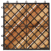 Płytka Tarasowa 10 pcs Brązowy 30 x 30 cm Drewno Akacjowe