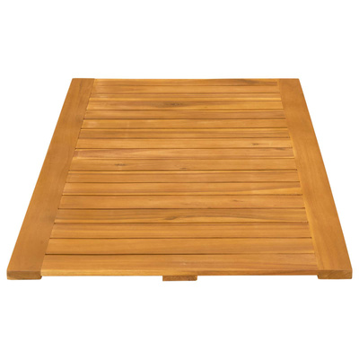 Mata do kąpieli Gładki brązowy 100 x 55 cm Lite Drewno Akacji