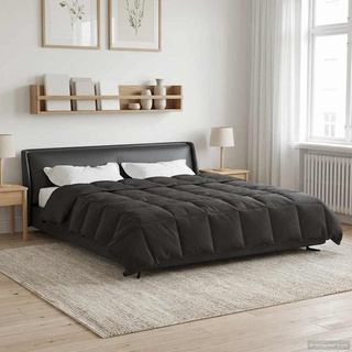 Kołdra na cały rok Kwiłtowany Antracyt 200 x 220 cm Mikrofibra