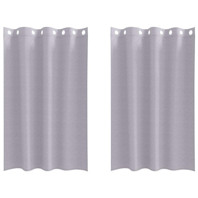 Firany blackout z kółkami 2 pcs Metaliczny Szary 175 x 140 cm