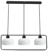 Zodiac lampa wisząca czarny 3x40W E27 klosz biały