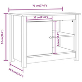 vidaXL Szafka pod TV, miodowy brąz, 70x36,5x52 cm, lite drewno sosnowe