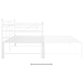 vidaXL Sofa z wysuwaną ramą łóżka, biała, metalowa, 90x200 cm