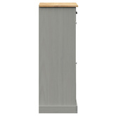 Szafka na buty VIGO, 60x35x96 cm, szara, lite drewno sosnowe