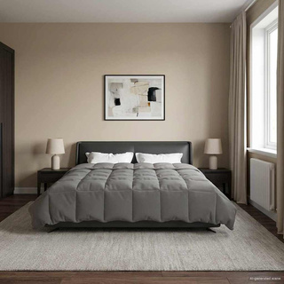 Kołdra na cały rok Jasnoszary 200 x 220 cm Mikrofibra