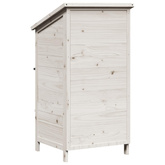 Shed ogrodowy Biały 59,5 x 56 x 113,5 cm Drewno Świerkowe