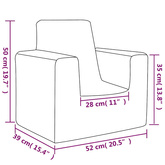 Sofa dziecięca, kremowa, miękki plusz
