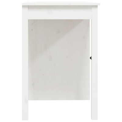 vidaXL Biurko, białe, 100x50x75 cm, lite drewno sosnowe