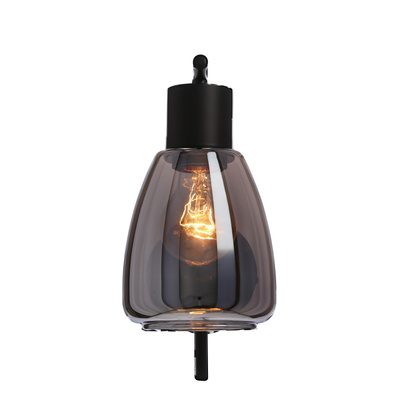 MOLDO lampa kinkiet 1x40W E27 klosz dymiony 21-35097