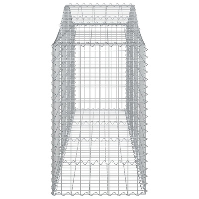 Kosze gabionowe, 18 szt, 200x50x80/100 cm, galwanizowane żelazo