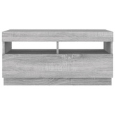 vidaXL Szafka pod TV z oświetleniem LED, szary dąb sonoma, 80x35x40 cm