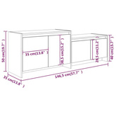 vidaXL Szafka pod TV, biała, 146,5x35x50 cm, materiał drewnopochodny