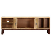 vidaXL Szafka pod TV, 130x30x46 cm, lite surowe drewno mango
