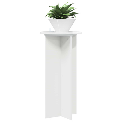 Stojak na rośliny 2 pcs Biały wysoki połysk 40 x 40 x 80 cm
