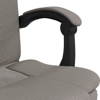 vidaXL Rozkładany fotel biurowy, kolor taupe, obity tkaniną model standard