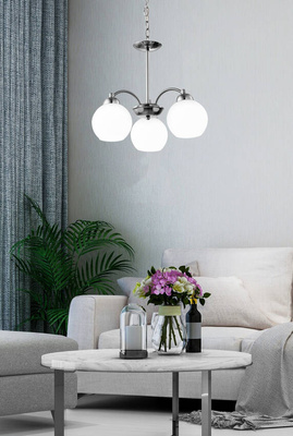 Lampa wisząca 3xE27 45cm TOBAGO 33-25456 SATYNA