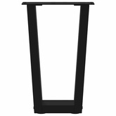 Nogi do stolika kawowego w kształcie litery V 2 szt. Czarne 28x(42-43,3) cm Stal