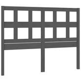 Wezgłowie łóżka, szare, 145,5x4x100 cm, lite drewno sosnowe