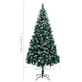 Sztuczna choinka z lampkami, bombkami i szyszkami, 240 cm vidaXL