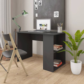 vidaXL Biurko, szare, 110x60x73 cm, materiał drewnopochodny