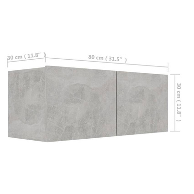 vidaXL Szafka pod TV, szarość betonu, 80x30x30 cm