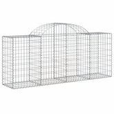 Kosze gabionowe, 3 szt, 200x50x80/100 cm, galwanizowane żelazo