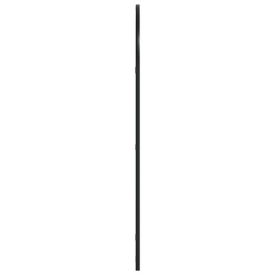 vidaXL Lustro ścienne, czarne, 60x100 cm, zakończone łukiem, żelazo