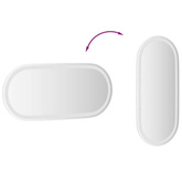 vidaXL Lustro łazienkowe z LED, 80x35 cm, owalne
