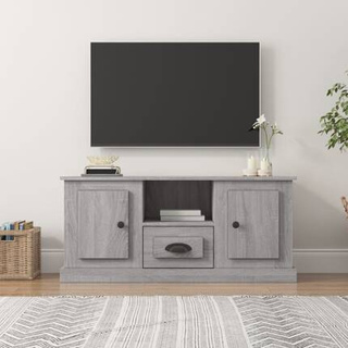 vidaXL Szafka pod TV, szary dąb sonoma, 100x35,5x45 cm