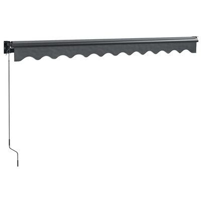 Zwijana markiza, antracytowa, 3,5x2,5 m, tkanina i aluminium