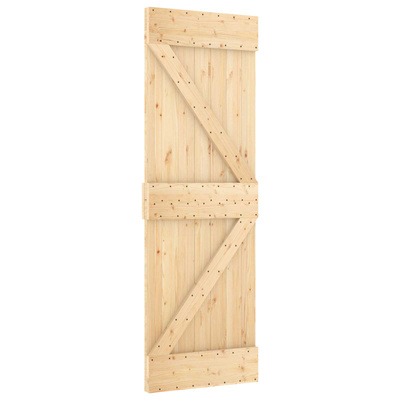 Drzwi przesuwne Naturalny i czarny 70 x 210 cm