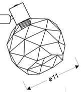 Klosz do acrobat e14 z nakrętką miedziany 71-22042