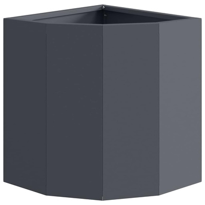 Doniczka Różnorożna Antracyt 30 x 30 x 35 cm Stal