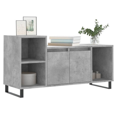 vidaXL Szafka pod TV, szarość betonu, 100x35x55 cm