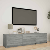 Szafka RTV z LED 165x34x40 cm Szary Sonoma Drewno inżynieryjne