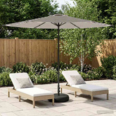 Parasol ogrodowy z podstawą 300 x 300 cm Poliester Prostokątny