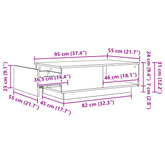 Stolik kawowy Betonowy szary 95 x 55 x 31 cm