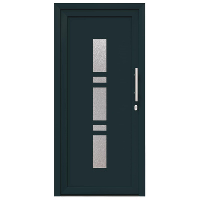 Drzwi Frontowe 98 x 208 cm PVC antracytowy
