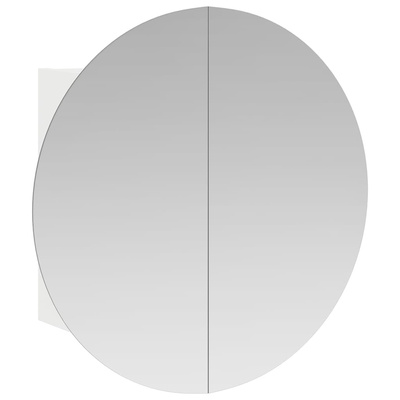 Szafka łazienkowa z lustrem i LED, biała, 54x54x17,5 cm