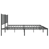 Metalowa rama łóżka z wezgłowiem czarna, 140x200 cm model standard
