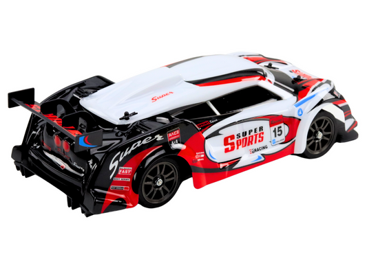 Auto Sportowe RC 1:16 Drift  Wymienne Koła Biało-Czerwone