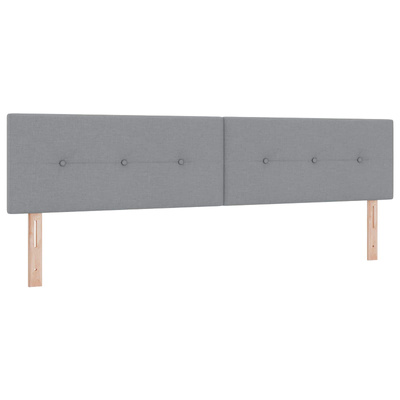 Łóżko kontynentalne z materacem jasnoszary 200 x 200 cm tkanina