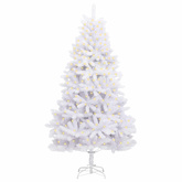 Sztuczna choinka z 300 diodami LED Biały 300 cm PVC i Metal
